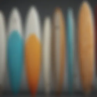 Visual representation of surfboard shapes and their effects on performance