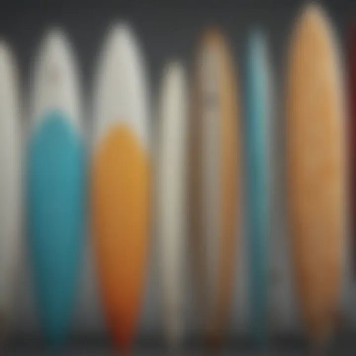 Visual representation of surfboard shapes and their effects on performance