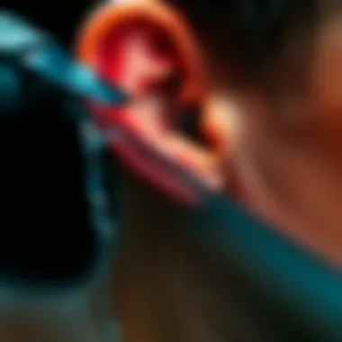 Symptoms of Water Trapped in the Ear Illustration of common symptoms associated with water in the ear.