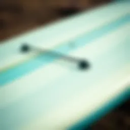 Close-up view of soft-top surfboard texture showcasing durability and design.