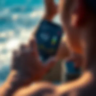 Digital hydration tracking app on a smartphone