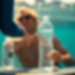 Hydration check with a water bottle