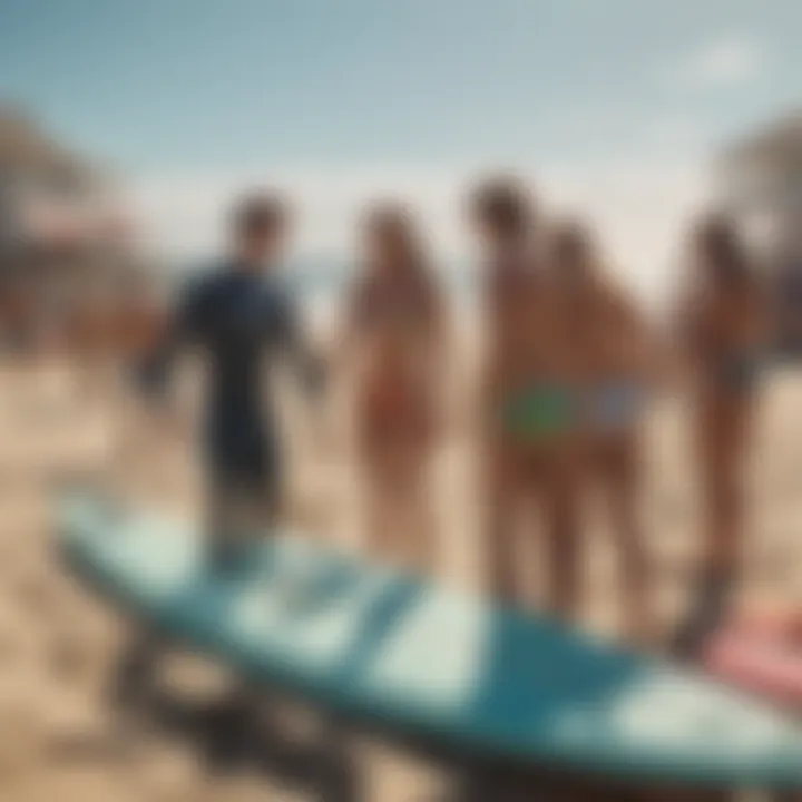 Group of friends enjoying a sunny day at Beach Candy, embodying the local surf culture.