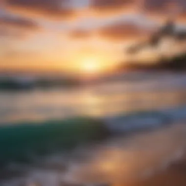 Serene Sunset at Iconic Surf Locations A stunning sunset view over Oahu's surf spots