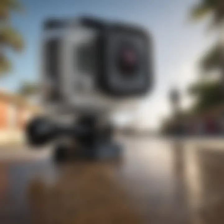 Close-up of GoPro features