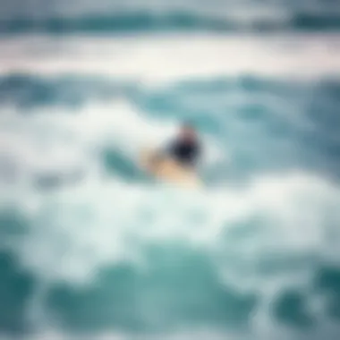 Learning the Art of Boogie Boarding A beginner practicing techniques in gentle waves with a boogie board