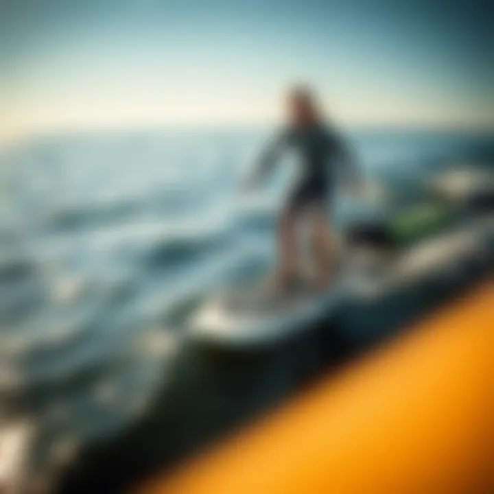 Performance and Glide of Cabrinha Foil Board Rider enjoying a smooth glide on a Cabrinha foil board over the water