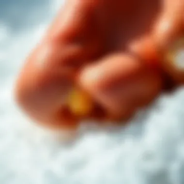 Close-up of eco-friendly nose sunblock ingredients