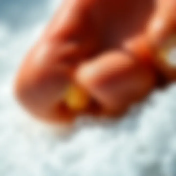 Close-up of eco-friendly nose sunblock ingredients