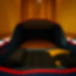 Coffin surf bag showcasing its spacious interior and padding