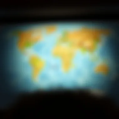 Geographical Distribution of Seas Map illustrating the world's major seas