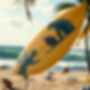 Personalizing Your Surfboard Design A personalized surfboard showcasing unique artwork