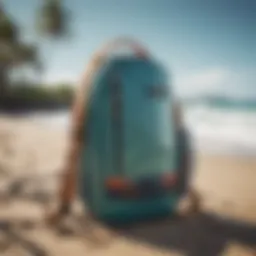 Stylish Dakine surf bag on the beach