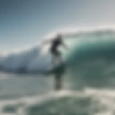 Diverse group of surfers enjoying self-moving surfboards in action