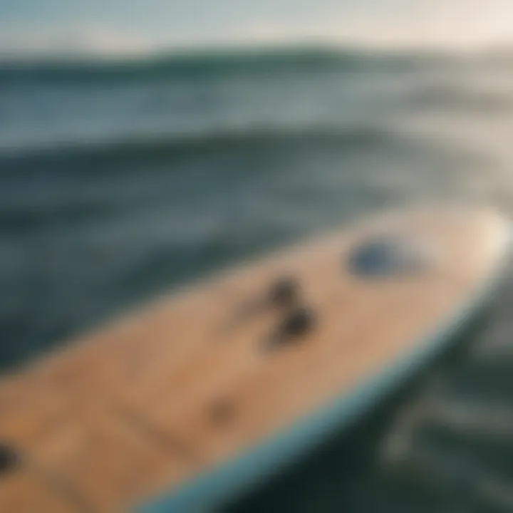 Close-up view of the materials used in Drift paddle board