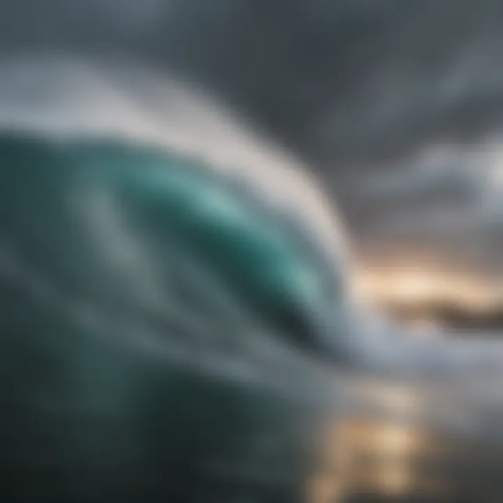 Powerful waves crashing during a storm