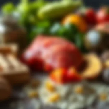 Nutritional Choices for Enhanced Lung Health Close-up of healthy food options promoting lung health