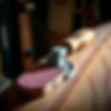 Surfboard sanding tool for finishing touches