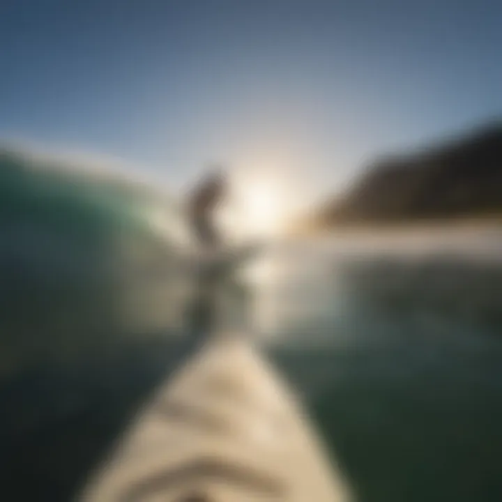 GoPro head strap in action during surfing