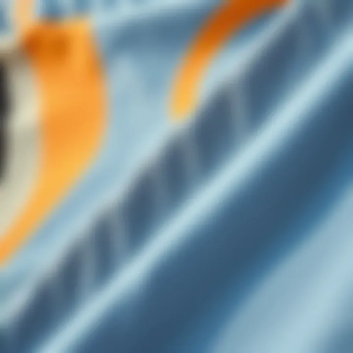 Close-up of high-quality fabric used in boardshorts