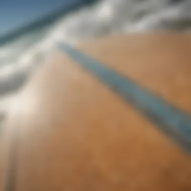 Close-up of a high-quality skimboard showcasing its materials