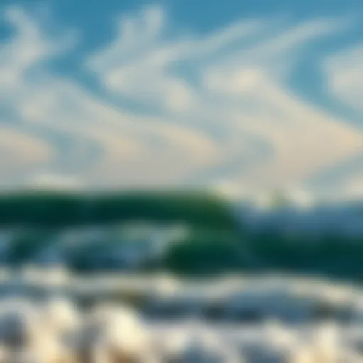 Dynamic wind patterns above the ocean