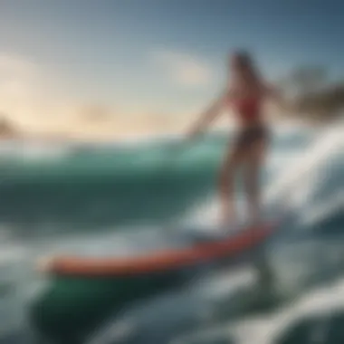 Mastering the Waves with Fit Wave Board A skilled paddler navigating challenging waves on a fit wave board