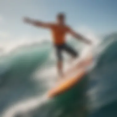 Gas-powered surfboard gliding across the water