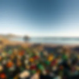 A panoramic view of Glass Beach showcasing the vibrant sea glass shoreline