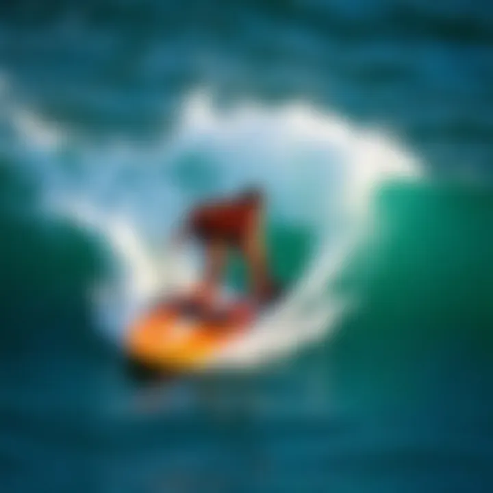 Surfer mastering hydrofoil techniques on the water