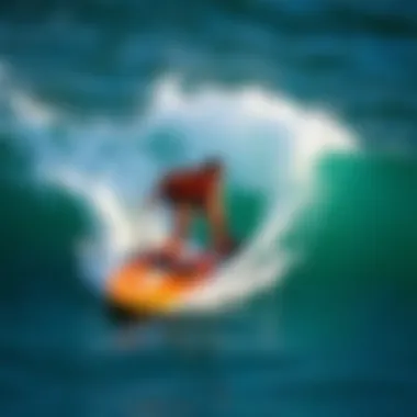 Mastering Hydrofoil Techniques Surfer mastering hydrofoil techniques on the water