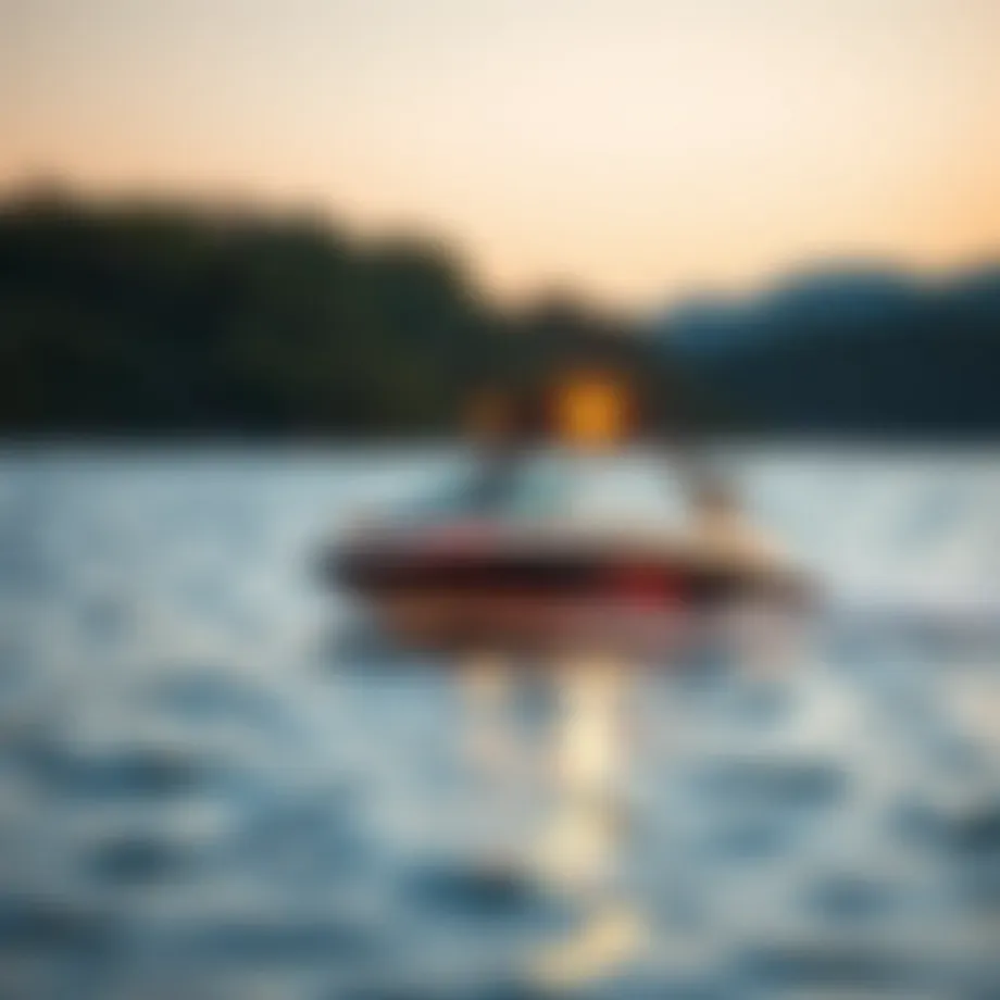 Affordable wakesurf boat on the water