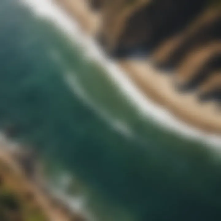 Aerial view of Malibu Point showcasing its coastline