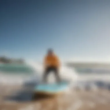 A vibrant surf culture scene at the beach with salt in the air