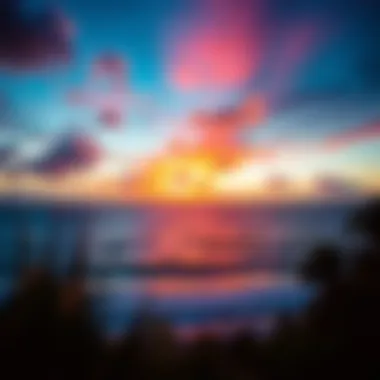 Colorful Sunset over Porto Escondido Colorful sunset view over the ocean at Porto Escondido