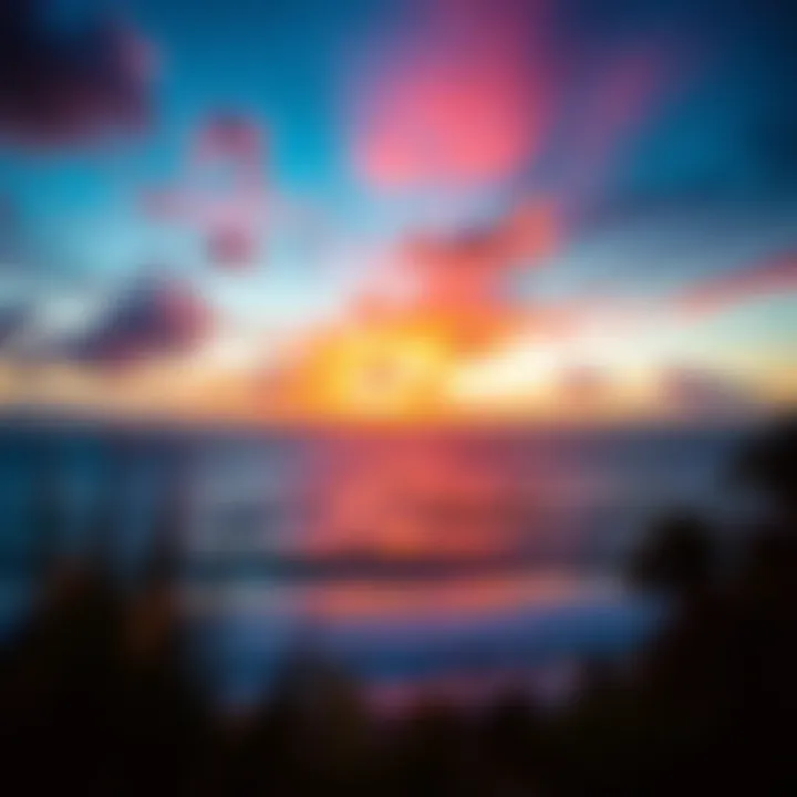 Colorful Sunset over Porto Escondido Colorful sunset view over the ocean at Porto Escondido