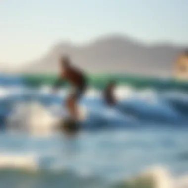 Surfers Riding the Waves Surfers riding waves at a local surf spot