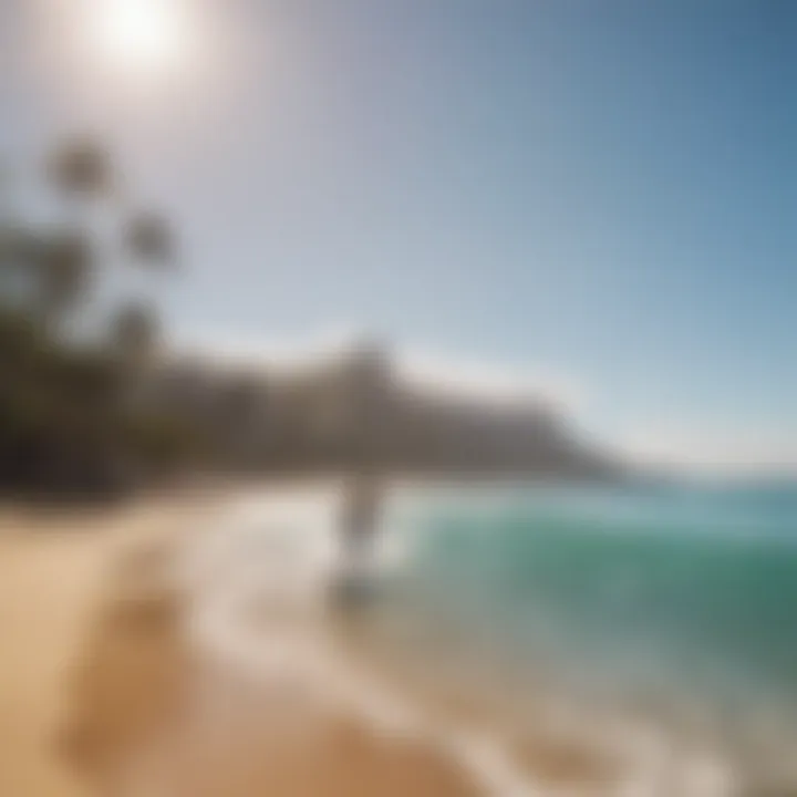 Surfers enjoying the waves at Waikiki Beach