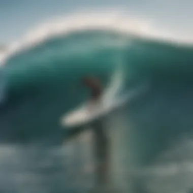 Surfers riding the famous Mexican waves