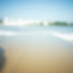 Close-up view of a skimmer board on the beach