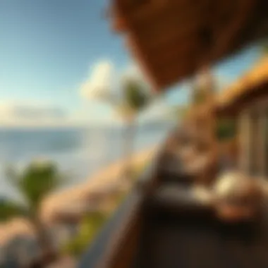 Stunning beach views from a surf hostel terrace