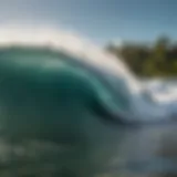 A stunning wave breaking on the shores of Bocas del Toro