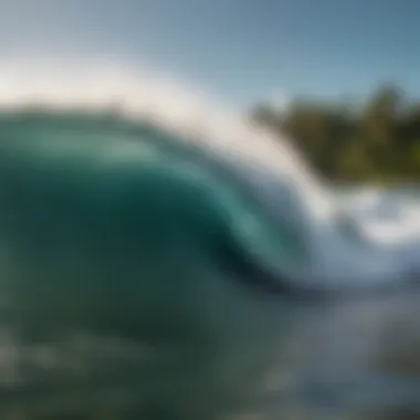 A stunning wave breaking on the shores of Bocas del Toro