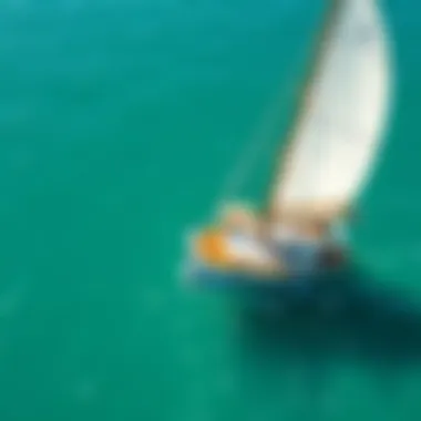 Sustainable Practices in Sailing An eco-friendly sailing vessel navigating clear waters