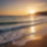Stunning sunset view over the surf at Taghazout