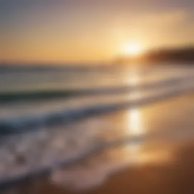 Stunning sunset view over the surf at Taghazout