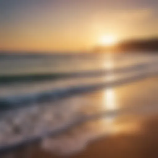 Stunning sunset view over the surf at Taghazout