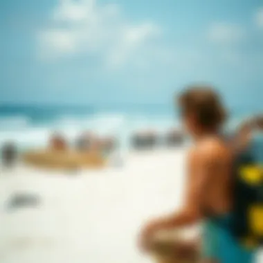 A picturesque beach showcasing eco-friendly practices during the event