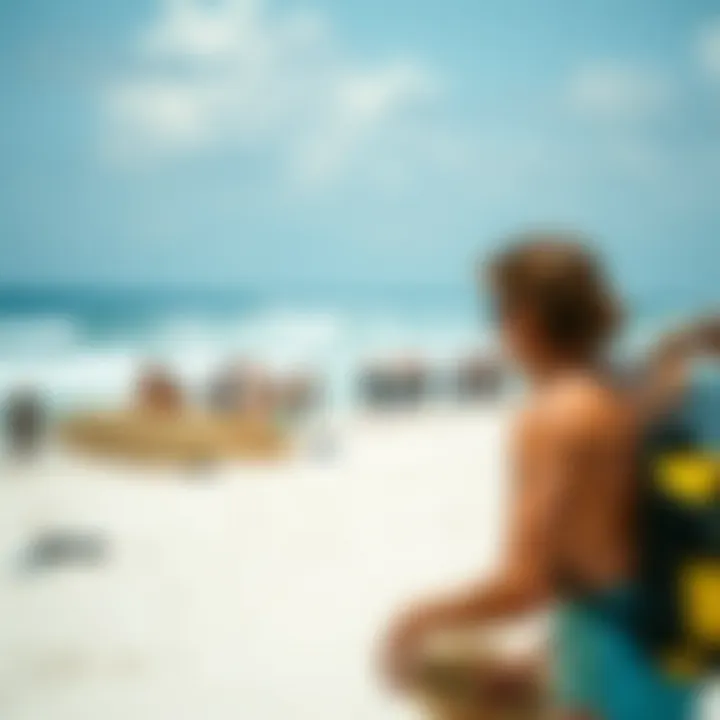 A picturesque beach showcasing eco-friendly practices during the event