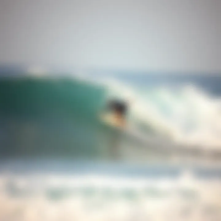 Surfers riding the waves during the Dolphin Cup event